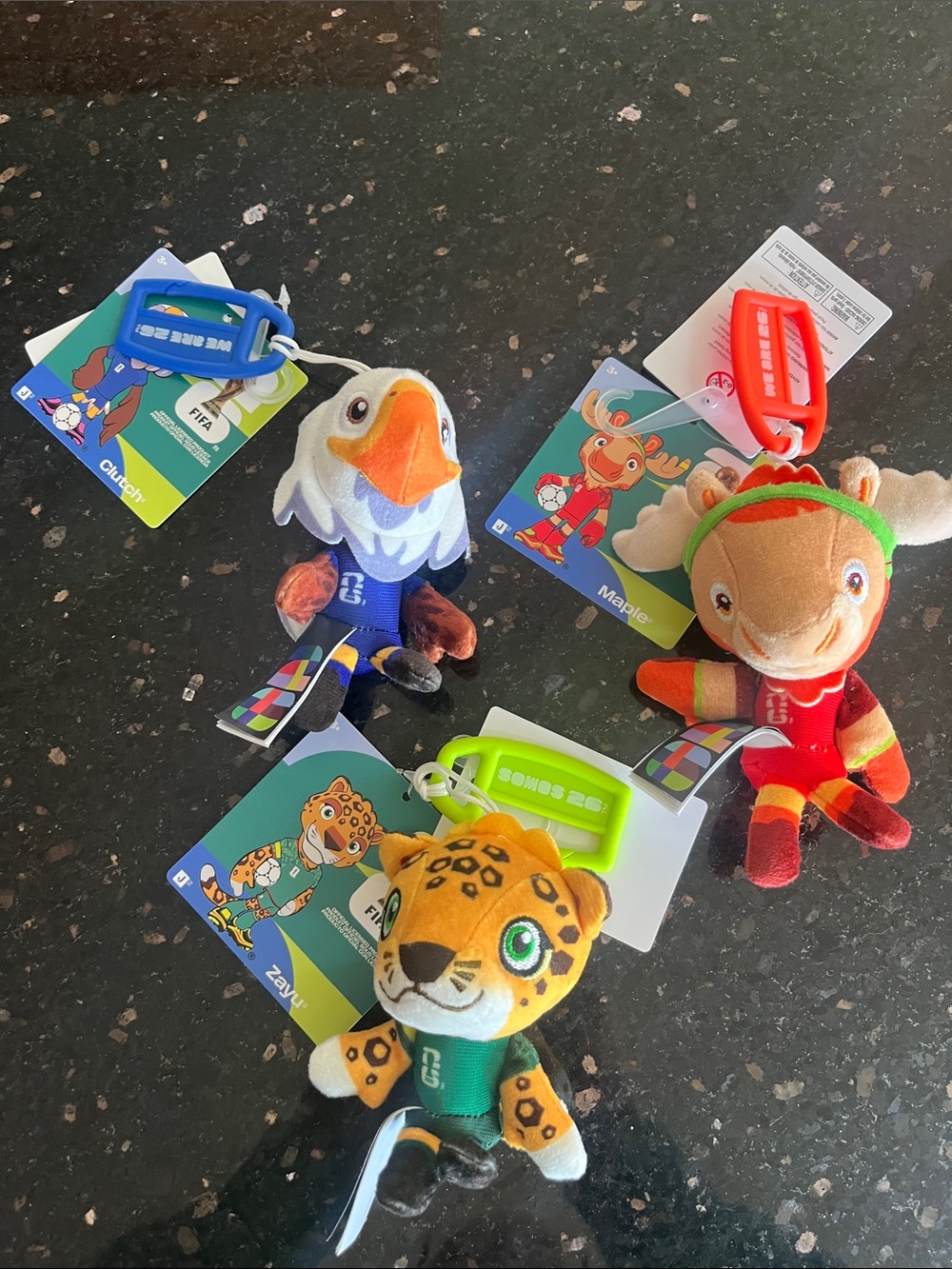 FIFA Mascot Plush Mascot Bag Clips - pick one